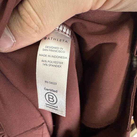 S Athleta Skyline Pant II Womens 6 Rose High Rise Tapered Leg Tie Waist Pleated - Picture 10 of 11